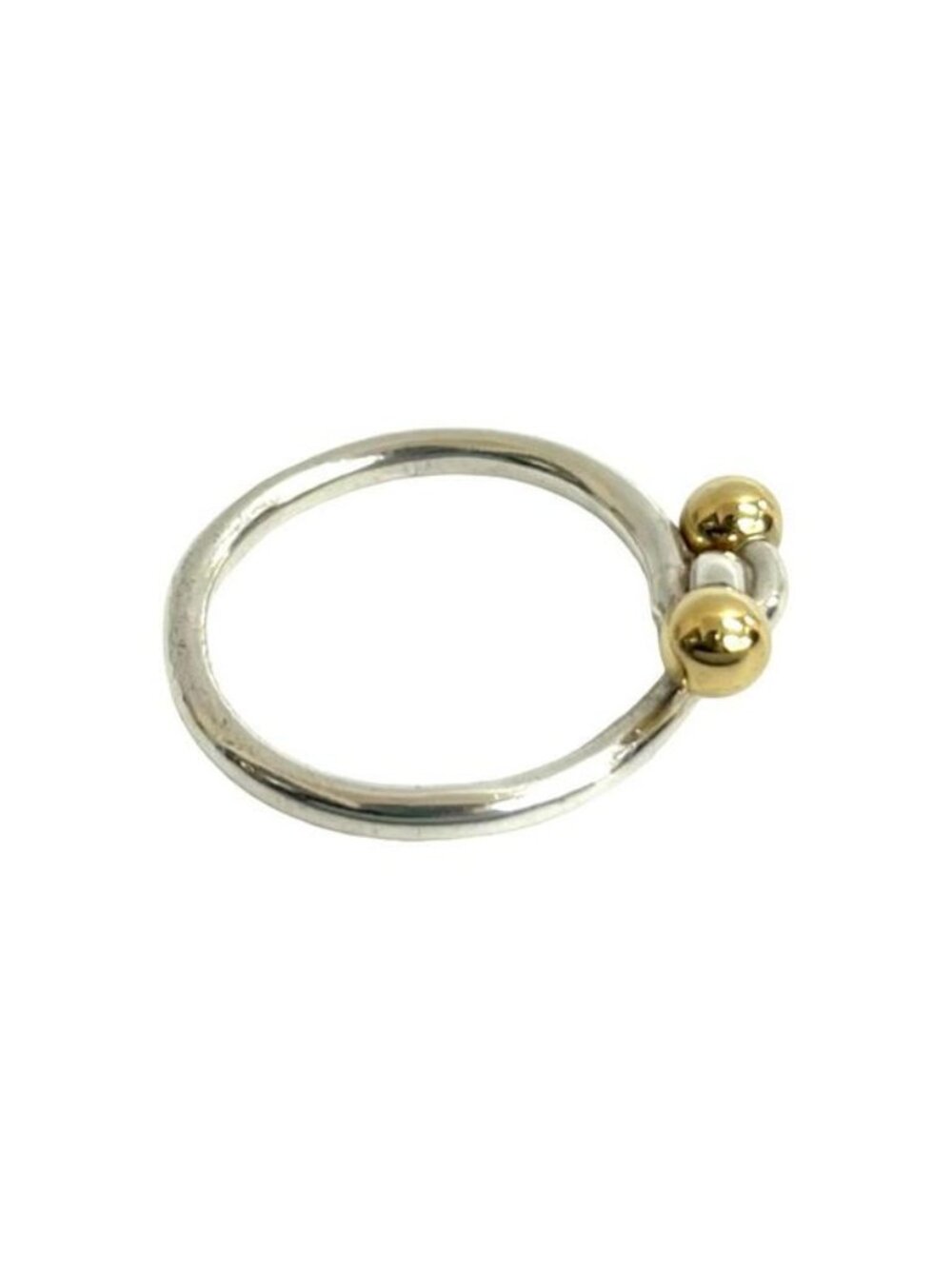 Tiffany & Co Hook Eye Love Knot 18K Gold Ring Silver - Picture 6 of 8